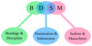 <span class="mw-page-title-main">BDSM</span> Erotic practices involving domination and sadomasochism