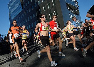 Marathon long-distance running event with an official distance of 42.195 kilometres