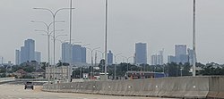 Alam Sutera CBD viewed from Kunciran–Serpong Toll Road