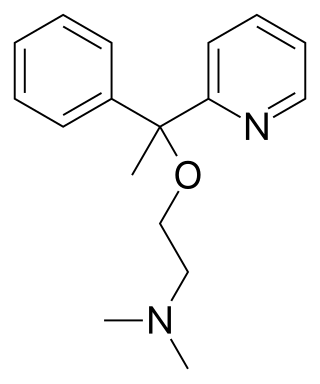 <span class="mw-page-title-main">Doxylamine</span> First-generation antihistamine used as a short-term sedative and hypnotic (sleep aid)