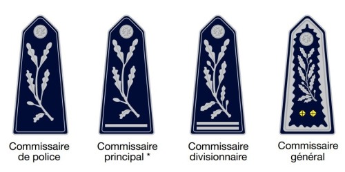 Galons du corps de conception et de direction de la police nationale