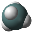 Space-filling model of the germane molecule