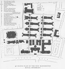 Plan of Manchester Royal Infirmary at the Oxford Road site MRI Plan.jpg