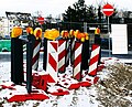 Accumulation of planks in the Garmischer Straße