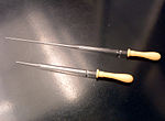 Pasteur pipettes with rubber bulbs attached. Pasteur Pipets.jpg