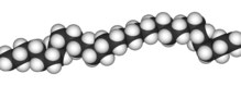 Spacefill model of polyethylene