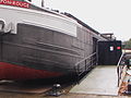 The barge Pompon Rouge, now an exhibition space