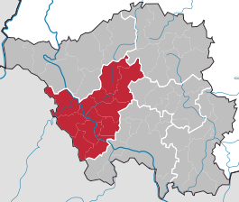 Beliggenhed af Saarlouis i Saarland