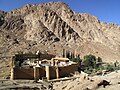 monastery with Willow Peak (traditionally considered Mount Horeb) in the background