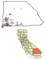 Location of Big Bear Lake in San Bernardino County, California