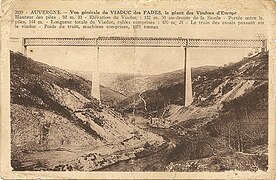 Le viaduc des Fades pendant les épreuves de résistance.