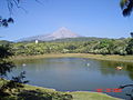 Il Volcán de Colima visto dalla laguna Carrizalillo