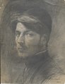 zelfportret door Achiel Bentos in de 20e eeuw geboren op 5 september 1882