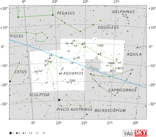 Omega<sup>1</sup> Aquarii Star in the constellation Aquarius