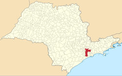 Location in the state of São Paulo