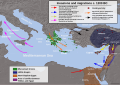 Image 4Invasions, destruction and possible population movements during the Late Bronze Age collapse, beginning c. 1200 BC (from History of Asia)