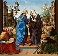 皮耶羅·迪·科西莫的《拜訪聖尼古拉及聖安東尼（英语：Visitation with Saint Nicholas and Saint Anthony）》，184.2 × 188.6cm，約作於1490年，來自山繆·亨利·卡瑞斯的收藏。[18]