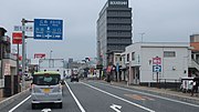 国道9号との交差 島根県益田市中吉田町