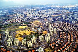 "Rishon LeZion West Aerial View", a photo "taken as part of WikiAir in Israel, in cooperation with The Israeli Association of General Aviation".