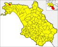 Collocatio finium municipii in Provincia Salernitana.