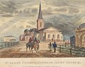 Lithograph of St James Church c. 1836 by Robert Russell