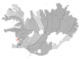 Akranes Islannin kartalla