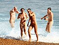 Image 35People bathing naked after the World Naked Bike Ride in Brighton, 2017 (from Naturism)