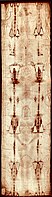 Full-length image of the Turin Shroud]] before the Conservation-restoration of the Shroud of Turin