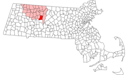 Location in Franklin County in Massachusetts