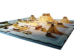 Mô hình của khu đền thờ của Tenochtitlan tại bảo tàng Nhân chủng học Quốc gia Mexico