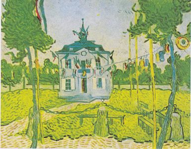 La Mairie d'Auvers-sur-Oise le 14 juillet, 1890 – Collection privée, Chicago.