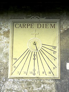 <i>Carpe diem</i> Latin phrase meaning "seize the day"