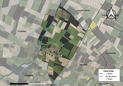 Carte orthophotographique de la commune en 2016.