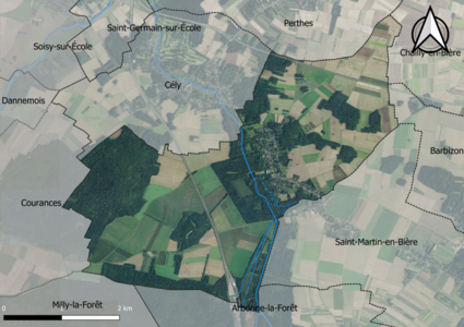 Carte orhophotogrammétrique de la commune.