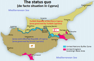 <span class="mw-page-title-main">Two-state solution (Cyprus)</span> Proposed diplomatic solution for the Cyprus dispute