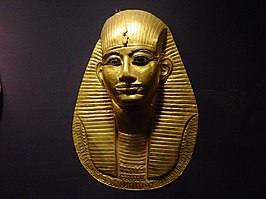 Het gouden grafmasker van farao Amenemope Egyptisch Museum