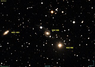 <span class="mw-page-title-main">NGC 999</span> Intermediate spiral galaxy in the constellation Andromeda