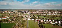 Naunhof aus der Luft (Blick Richtung Osten)