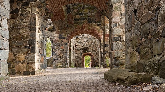 Ruins of the St Olof Church at Sigtuna.