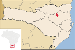 Location in Santa Catarina, Brazil