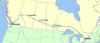 Route map of CN's Super Continental