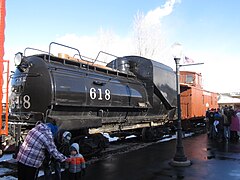 Union Pacific No. 618 tender on the Heber Valley Historic Railroad, Heber City, Utah - December 2013.jpg