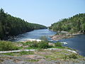 Recollet Falls tal-Xmara Franċiż ħdejn Hwy 69, The French River (bil-Ingliż: French River; bil-Franċiż: Rivière des Français, Ojibwe: Wemitigoj-Sibi)