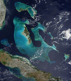 The Bahama Banks: Little Bahama Bank in the north, Great Bahama Bank in the south, and Cay Sal Bank in the west; and the Caicos Bank of the Turks and Caicos Islands in the east Bahamabank.jpg