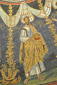 תדיאוס הקדוש; פסיפס הכיפה בבית הטבילה הנאוני, רוונה, איטליה