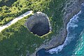 Gueule Grand Gouffre, dans le plateau calcaire situé au nord de Marie-Galante.