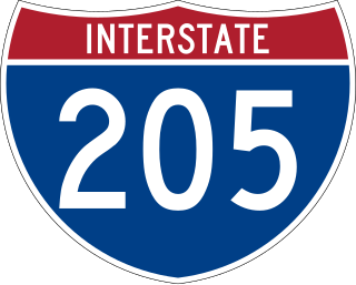 <span class="mw-page-title-main">Interstate 205 (Oregon–Washington)</span> Interstate Highway in Oregon and Washington