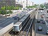 A line 1 train near Pont de Neuilly