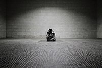 Today's interior of the Neue Wache with Käthe Kollwitz's statue Mother with her dead son