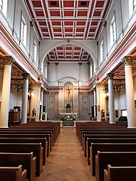 Interior, facing altar